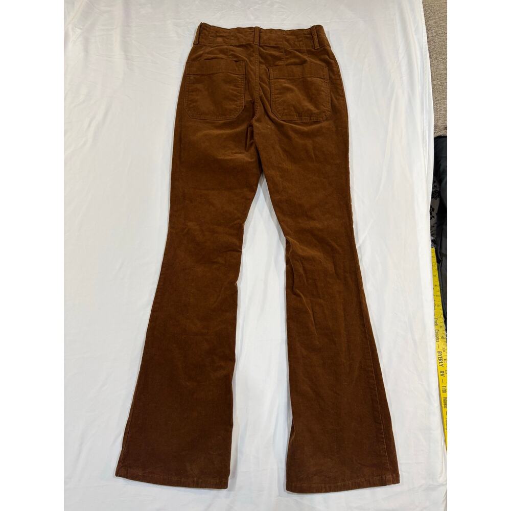 A.n.a. Retro Brown Flared Corduroy High Rise Pants Size 2 - Picture 2 of 9